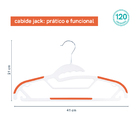 Kit Cabide Jack Laranja Oikos - 120 Unidades Unica U