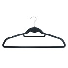 Kit Cabide Veludo Preto 3 Peças Kian