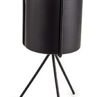 Kit Cachepot Preto Em Metal C/suporte 3pçs 10138 Mart