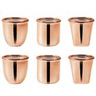 Kit Cachepot Rose Gold Em Cerâmica 6 Pcs