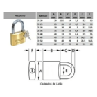 Kit Cadeado Pado 40 Mm Mesma Chave Segredo 3 Unidades Latão