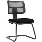 Kit Cadeira De Escritório Giratória E 02 Cadeiras Fixas Zip L