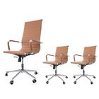 Kit Cadeira De Escritório Presidente Stripes + 2 Cadeiras De