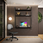 Kit Cadeira Escritório Economy Com Escrivaninha Suspensa Indu