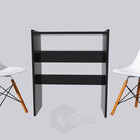 Kit Cadeiras Branca 2 Eames Eiffel+ Manicure Preta De Mesa