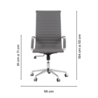 Kit Cadeiras Presidente E Executiva Cinza