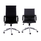 Kit Cadeiras Presidente E Executiva Preta