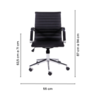 Kit Cadeiras Presidente E Executiva Preta