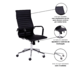 Kit Cadeiras Presidente E Executiva Preta