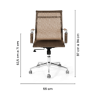 Kit Cadeiras Presidente E Executiva Tela Cobre