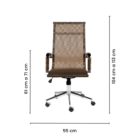 Kit Cadeiras Presidente E Executiva Tela Cobre