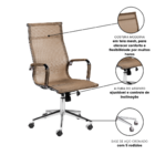 Kit Cadeiras Presidente E Executiva Tela Cobre