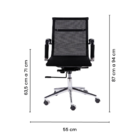Kit Cadeiras Presidente E Executiva Tela Preta