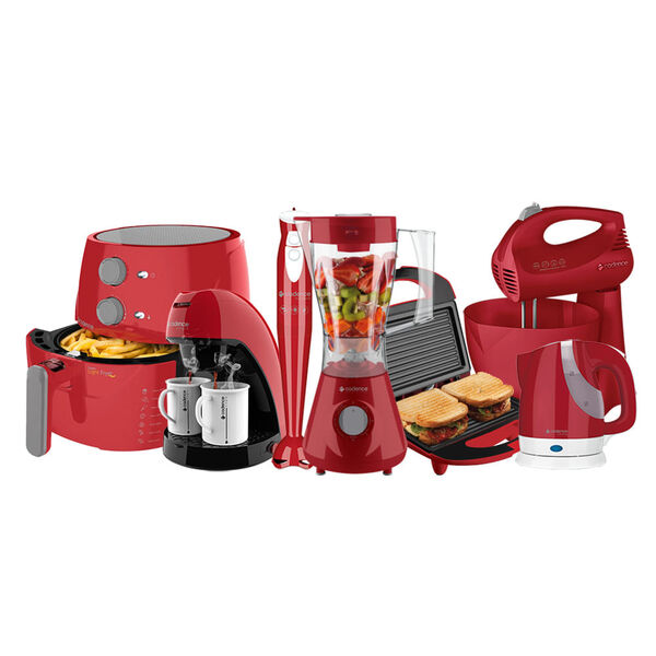 Kit Cadence Colors Cozinha Completa Vermelha - 127v