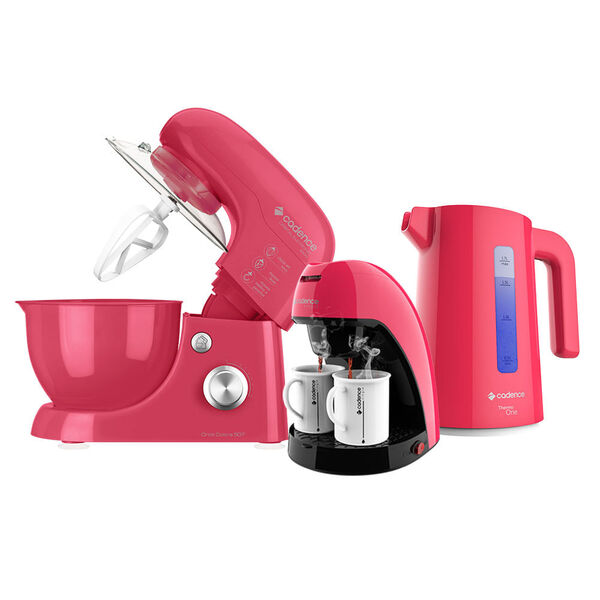 Kit Cadence Colors Rosa Doce - Batedeira - Cafeteira - Chalei