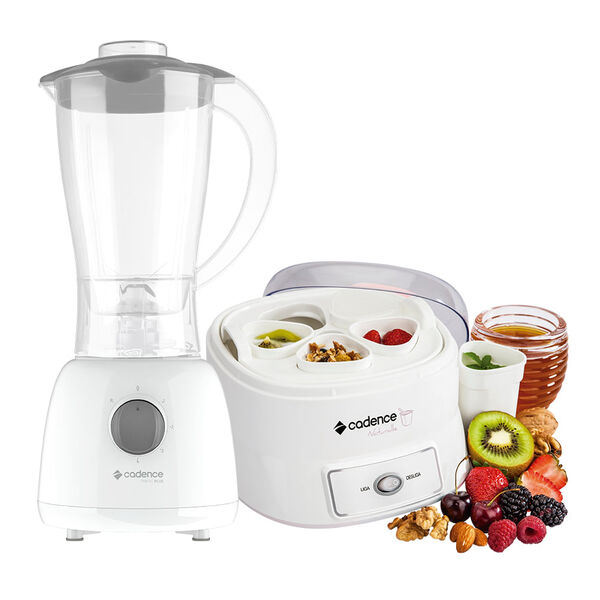 Kit Cadence Iogurteira E Liquidificador Branco - 127v