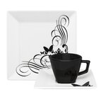 Kit Café Jogo Lanche Quartier Tattoo Oxford® Porcelana 20 Peç