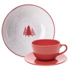 Kit Café Lanche Natal Pinheirinho Oxford® Cerâmica 12 Peças