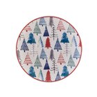 Kit Café Lanche Natal Pinheiro Oxford Cerâmica 20 Peças