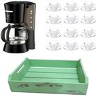 Kit Cafeteira Electrolux 110v 12 Xícara 240ml E Bandeja Verde