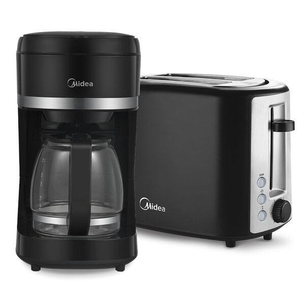 Kit Cafeteira Elétrica Preta 1 5l + Torradeira Elétrica Autom