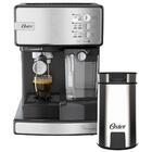 Kit Cafeteira Nova Primalatte Inox E Moedor De Café Oster 220v