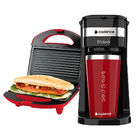 Kit Cafeteira O'clock E Sanduicheira Vermelha Cadence - 127v