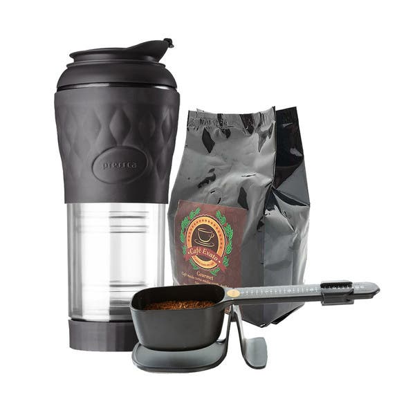 Kit Cafeteira Portátil Pressca 350ml Preto, Balança Dosadora Dose Certa ...