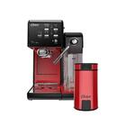 Kit Cafeteira Primalatte Red E Moedor De Café Oster - 220v