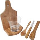 Kit Caipirinha Copo De Caipirinha Pilão Faca Tabua De Bambu