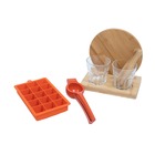 Kit Caipirinha, Espremedor E Forma Gelo 7 Pç Laranja – Oikos