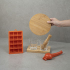 Kit Caipirinha, Espremedor E Forma Gelo 7 Pç Laranja – Oikos