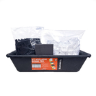 Kit Caixa de Massa 20L + Espaçador 1mm + Cunha Niveladora + Espátula Flat Plástico Bumax