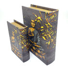 Kit Caixa Livro Decorativa Buda Meditando - 2 Peças