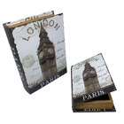 Kit Caixa Livro Decorativa London E Paris - 2 Peças