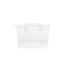 Kit Caixa Organizadora Plástico Cristal e Branco Bel 4L 15,3x32,5x23,5cm Ordene