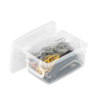 Kit Caixa Organizadora Plástico Cristal e Branco Bel 4L 15,3x32,5x23,5cm Ordene