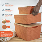 Kit Caixa Organizadora Terracota 3 Peças - Oikos Unica U