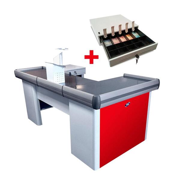 Kit - Caixa Supermercado Empacotador Check-out 2m Recorte + C