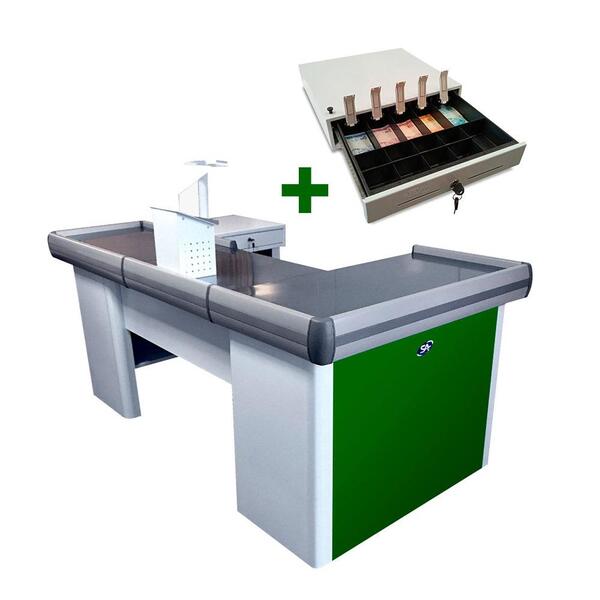 Kit - Caixa Supermercado Empacotador Check-out 2m Recorte + C