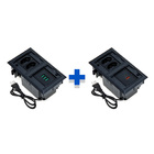 Kit Caixas De Tomadas 4 Blocos 2 Tomadas 10a 2usb E 3usb