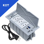 Kit Caixas De Tomadas 4 Blocos Basculante 3 Tomadas 20a 2usb