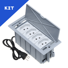 Kit Caixas De Tomadas 4 Blocos Basculante Com 4 Tomadas 20a