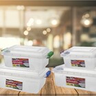 Kit Caixas Organizadoras 4 Tamanhos Com Tampa Trava Fácil - E