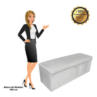 Kit Calçadeira E Painel Clean 100 Cm Suede - Cinza