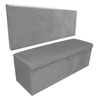 Kit Calcadeira E Painel Clean 100 Cm Suede Grafite