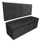 Kit Calçadeira E Painel Clean 140 Cm Suede - Preto