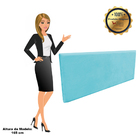 Kit Calçadeira E Painel Clean 160 Cm Suede Azul Turquesa D'ro