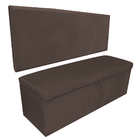Kit Calcadeira E Painel Clean 160 Cm Suede Marrom