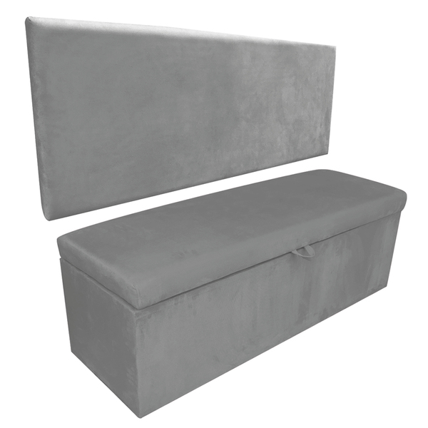 Kit Calçadeira E Painel Clean 160cm Suede - Grafite